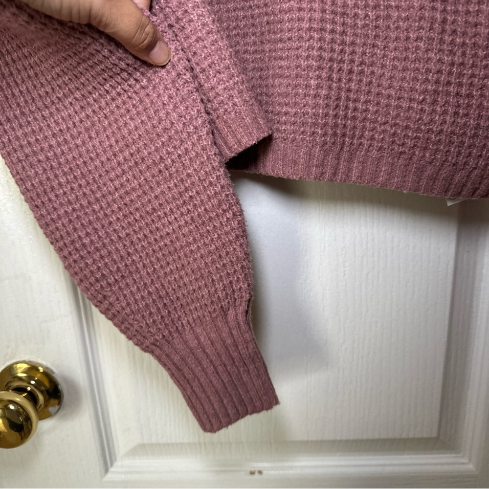 Hollister Womens Pink Easy Cozy Knit Crew Neck Long Sleeve Ribbed Sweater XS - Picture 8 of 11